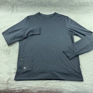 Vuori Shirt Mens Large Blue Ponto Performance Crew Dreamknit Pocket Active